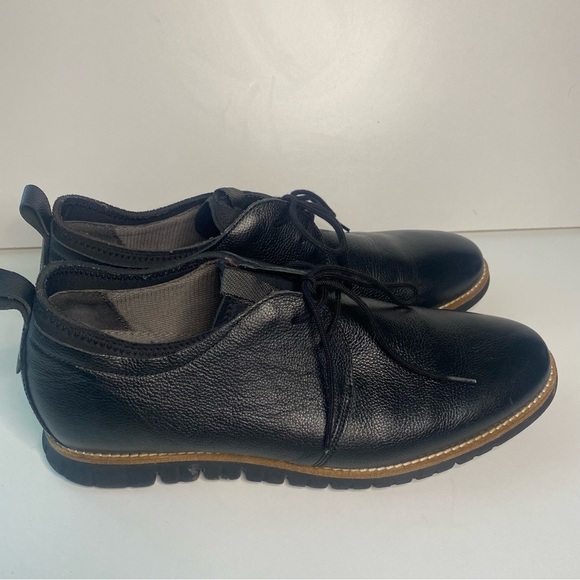Hush Puppies Mens Colby Black Leather Oxford Shoe Loafers Memory Foam Size 10 - Picture 1 of 8